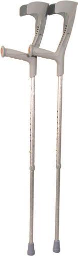 Deluxe Patterned Forearm Crutches (Pair) Sturdy yet lightweight powder coated aluminium tube body Adjustable and compact to store when not in use Open cuff design provides easy and comfortable use