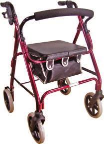 Lightweight 4 Wheeled Rollator Ideal walking aid to support users with limited mobility Can be used indoors and outdoors Height adjustable ergonomic handles with brakes to suit the majority of users
