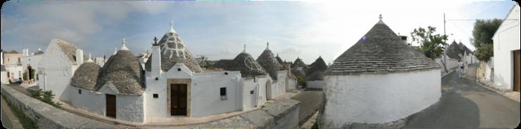 You know, the little blue characters with white hats and stone houses? Alberobello is part of UNESCO's World Heritage.