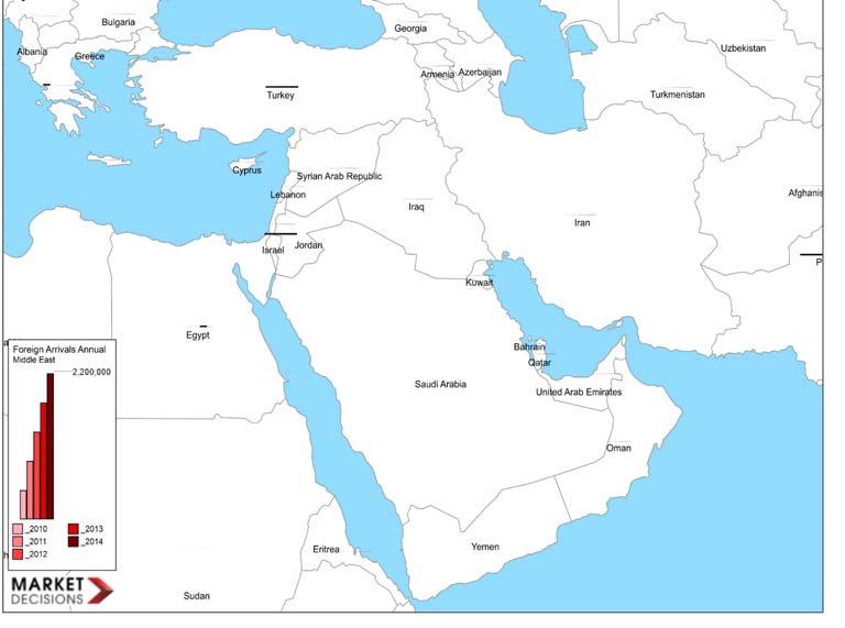 Middle East Map Showing Foreign
