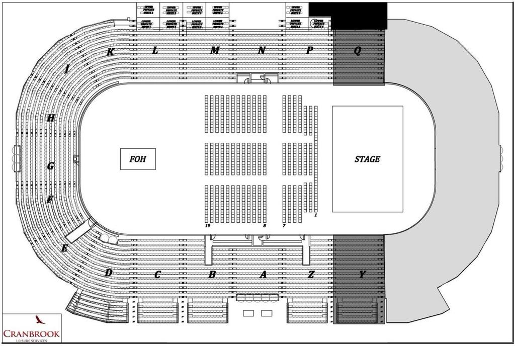 Sample Stage Layouts does not include kills, production areas Full Bowl Layout 758 Arena