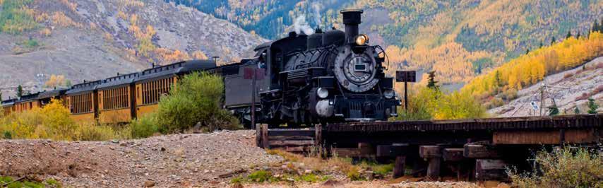 THE HISTORIC TRAINS OF COLORADO With Five Historic Rail Excursions September 13-20, 2018 8 DAYS TOUR HIGHLIGHTS & INCLUSIONS Roundtrip Airfare Deluxe Motorcoach Transportation 7 Nights Quality