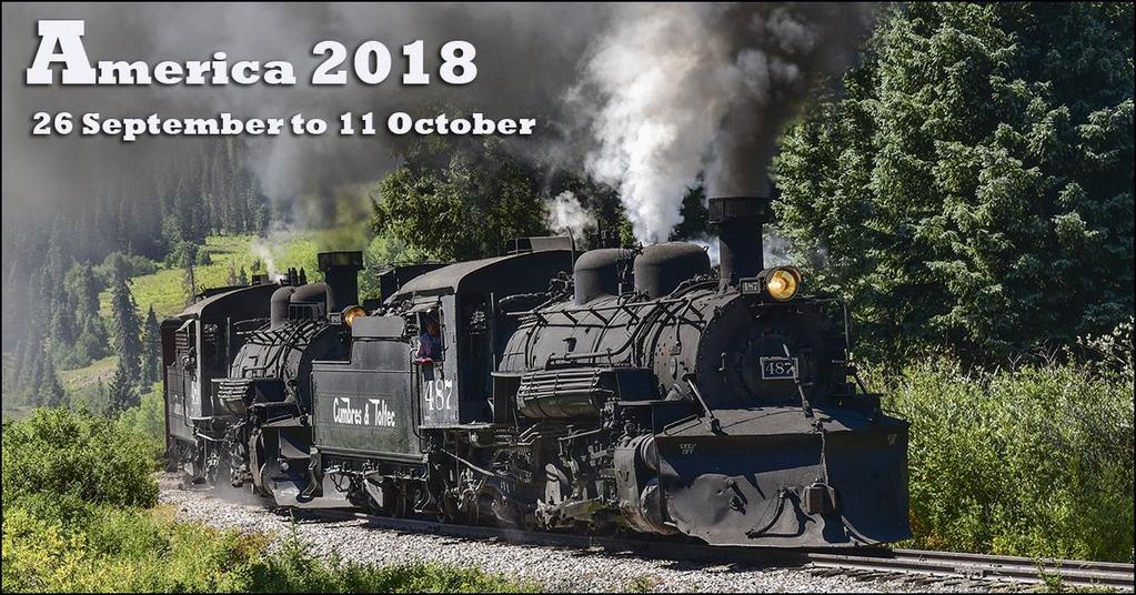 Trains and Treasures of the USA An American fall colours rail adventure 26 September to 11 October 2018 Visit Colorado, California, New Mexico, Utah and Nevada.