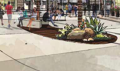 improvements will include an organic courtyard with natural appeal, space to