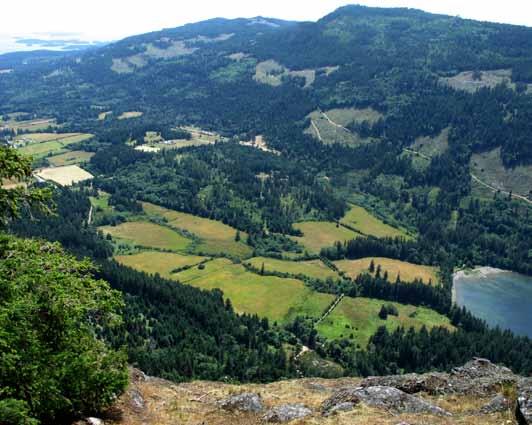 6 million people living in the surrounding areas, there is tremendous pressure to develop and change the natural landscapes on these islands. Above Fulford Valley, Salt Spring Island.