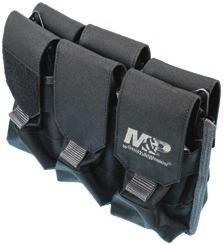 ballistic nylon fabric 3 fold over flaps with hook & loop closure Outside of 1 flap has loop backing to attach