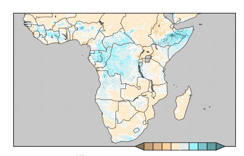 3.3 Soil Moisture The outlook of variation on soil moisture change (Figure 12), shows an increase in soil moisture over the Sahel, the Gulf of Guinea countries, north