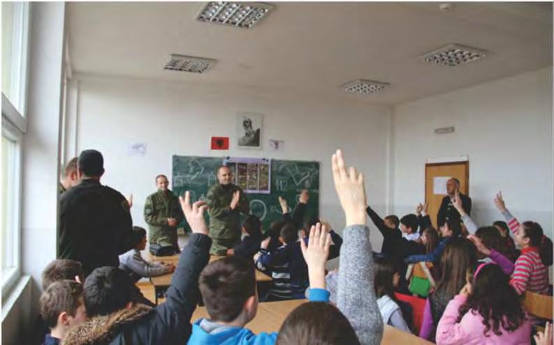 The supporting of the KSF for the educational and preeducational institutions Most enjoyable, however, there are the numerous visits of students, children and teachers in barracks and facilities to