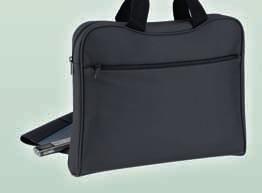 651. 30 Document Bag Quadra QD51 420D nylon, handle, fl ap with tear release fastening, 2 utensil compartments with zip, name plate, capacity: 7 litres. Dimensions: 37 x 30 x 6 cm. 651.