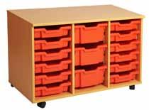 Storage Triple Bay 5 Runners (567mm High) 15 Shallow Trays
