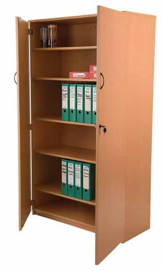 TRIPLE Classic wooden storage cupboard with locking doors and adjustable shelves, perfect and