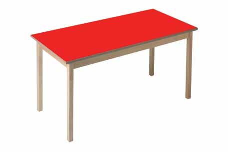 Wooden Table Trapezoidal Coloured Wooden Table Coloured Wooden Chairs See page 51 for