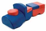 section of a train and a carriage Made in easy-clean vinyl these two seats can be used within a