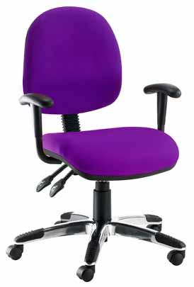 C315 C316 C317 C319 Robin Chair Square High Back Operator Armchair Twin lever mechanism offering support and flexibility Deep cushioned back and seat, supporting posture Chrome base, ring arms and