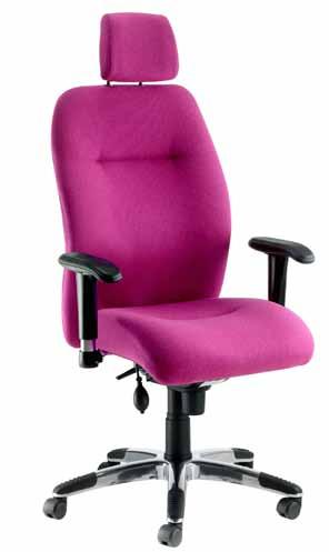 armchair Distinct style and ergonomic waterfall seat, plus twin lever mechanism, for gas lift and back rest positioning Bluebill
