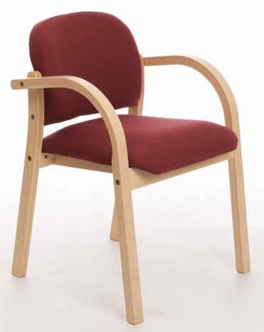wide range of fabric colours Practical and economical Bentwood Chair Bentwood Armchair SE410 SE411 Elegance Seating Deluxe side chair and armchair Stylish conference chair