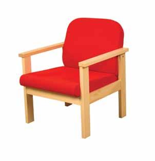 Arm Chair H787 x W533 x D622mm CES415 Wooden Frame Right Arm