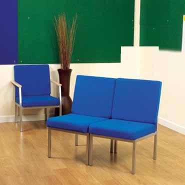 TRIPLE Our traditional steel frame reception chair is ideal for any