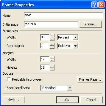 da postavite u frejm) i New Page (prikazuju se frejmovi sa belom pozadinom). Ako želite, možete da obrišete ili spojite frejmove izborom opcije Frame / Split Frame ili Delete Frame iz menija.