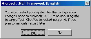!! U slučaju da je operativni sustav Windows XP ova poruka se neće javiti te restartiranje sustava nije
