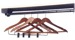 Channel Rod Undershelf Kit Easily mounts under existing shelves Two chrome plated steel brackets Includes 1 slotted channel hanging rod, support ring and two black end caps Available in lengths of