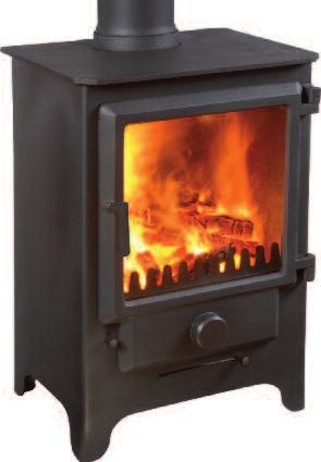 Features Multifuel capability Burns both coal and wood. SWIVEL FLUE- One piece component (150mm diameter) Clean cut British design No dust traps.