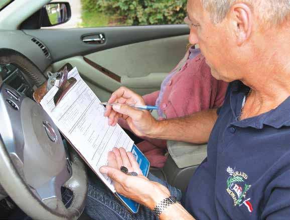 Driver notes form of payment on his list of trips.