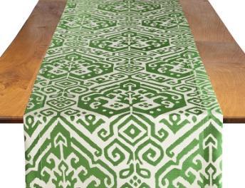 Dining Table Runner Using house linen to cover dining rounds to be cost effective, half of the