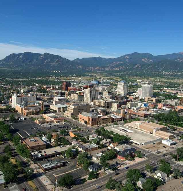 Colorado Springs is the most populous city of El Paso County, Colorado, United States. It is located just east of the geographic center of the state and 61 miles south of Denver.