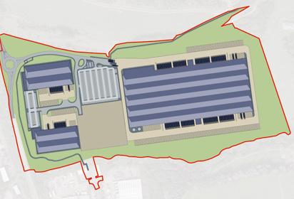 92-100 Warehouse 71,687 sq ft 6,660 sq m Office content 3,715 sq ft 345 sq m TOTAL 75,402 sq ft 7,005 sq m Specification 25 HGV trailer parking spaces 60 car parking