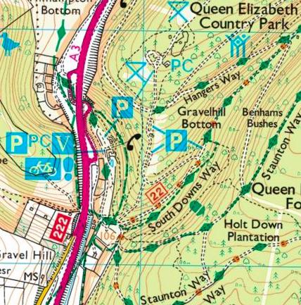 QECP Queen Elizabeth Country Park PO8 0QE GR715188 Access is via any of the footpaths that lead to the