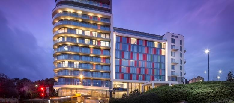 HILTON BOURNEMOUTH This brand new hotel opened it s doors in October 2015. Situated just 5 minutes' walk from the beach, promenade and the BIC.