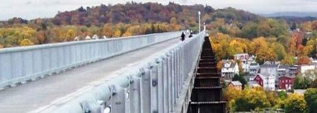 Poughkeepsie, NY 212 feet high, 1.28 miles long Longest elevated walking bridge in the world!
