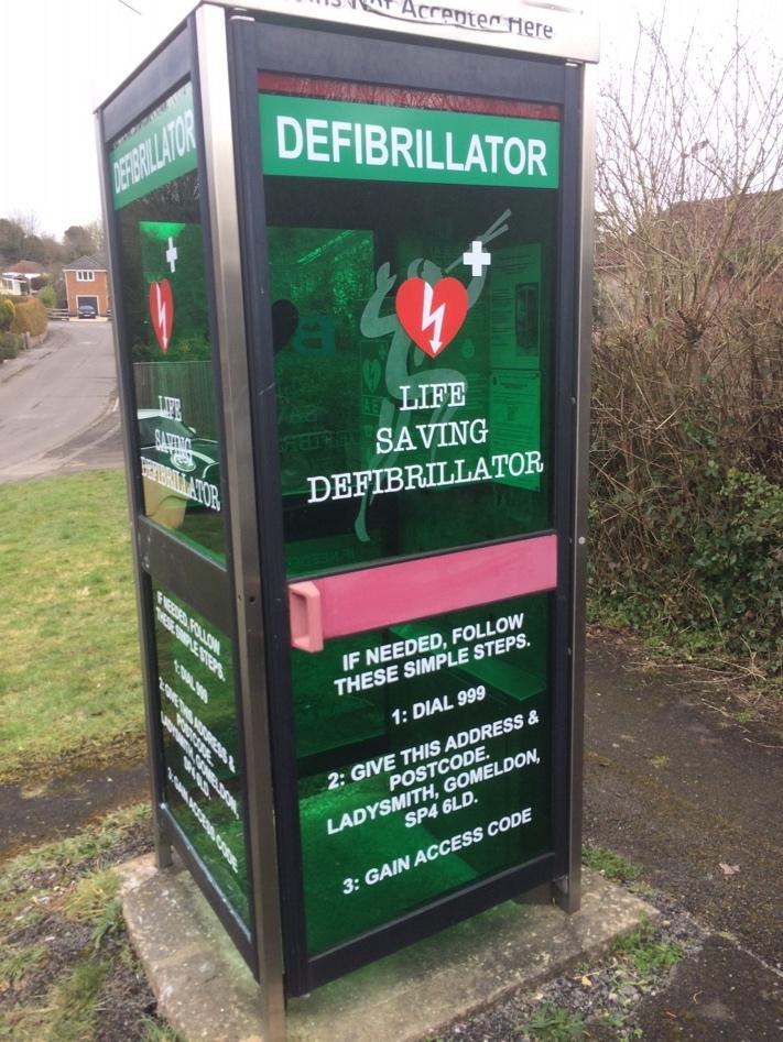 Defibrillators (Cllr Oliver) 2017 Annual Parish Meeting agreed as #1 Priority Installed in the redundant BT phone boxes in each of the 3 villages across