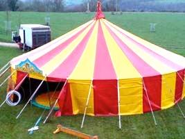 The Rhubarb and Custard range Tent Number TWO; Grassed Internal Standing Seating Walls Guide http://bigtopmania.co.