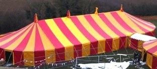 00 3 pole,(2 mid-sections added) Excellent larger function tent Round bell ends, straight rectangular 11m mid section.