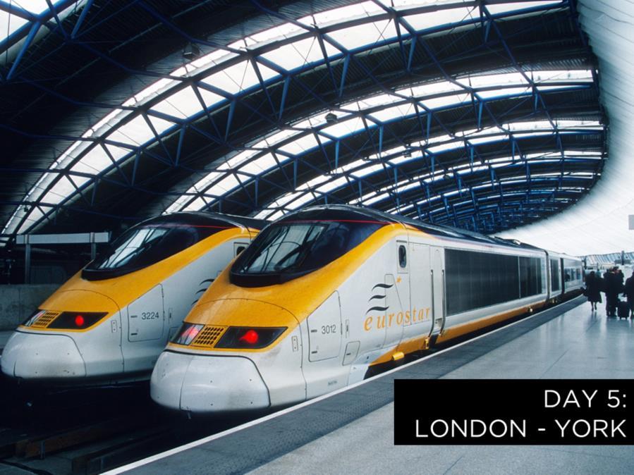 Then you are off to York. To make travel as convenient as possible, we will pick you up at your London hotel and escort you to the train station.