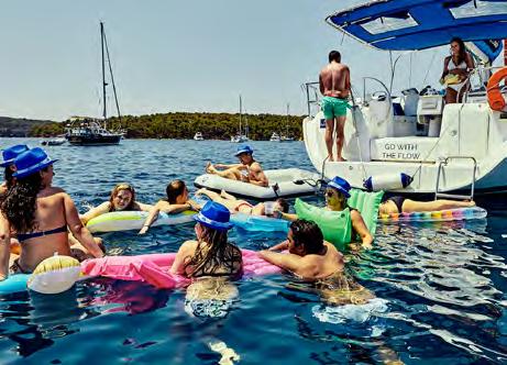 Just picture a small bay, yachts rafted up, swimming and having fun on a sunny afternoon with a few ice cold drinks.