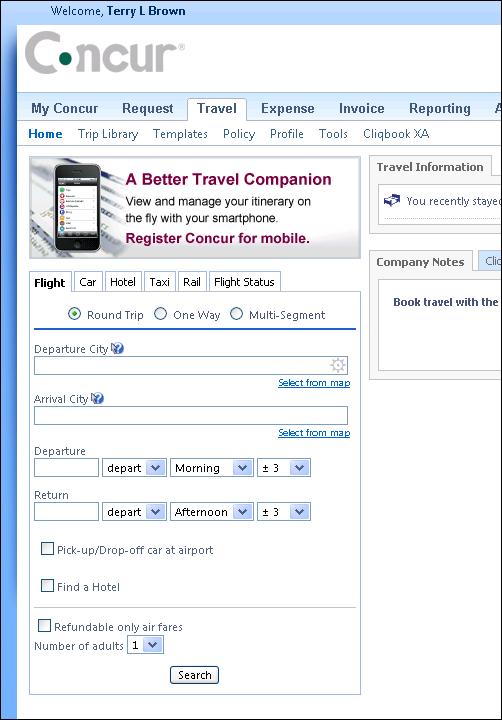 Using the wizard In this sample, we will use the wizard to book a flight, car, and hotel. Keep the following in mind - the wizard is configurable.