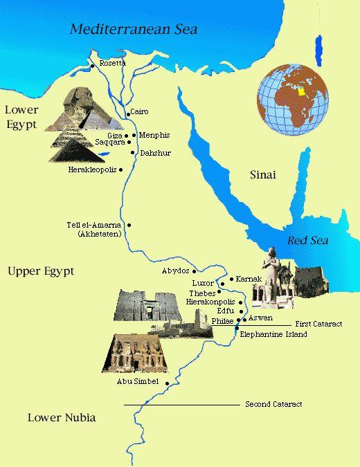 Egyptian Geography located in the northeast corner of Africa surrounded