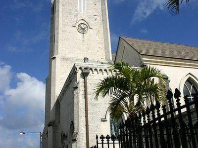 Copyright by GPSmyCity.com - Page 7 - G) Christ Church Cathedral (must see) Christ Church Cathedral is a huge stone cathedral in downtown Nassau. The cathedral is the historical landmark of the city.