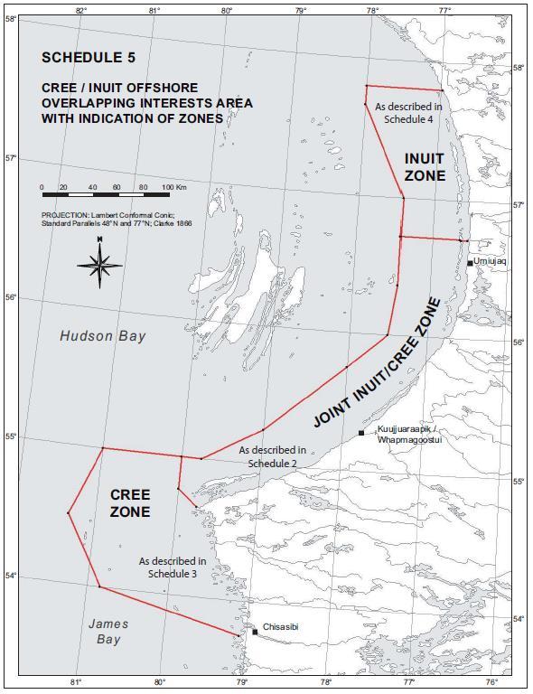 Overlap Agreement: Joint Zones Region Number of Islands Owned by Nunavik Inuit Total Area of Islands Owned by Nunavik Inuit NMR