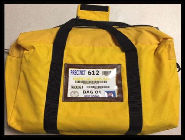ESSENTIAL ITEMS BAG (REFERRED TO AS THE YELLOW BAG) THE FOLLOWING ITEMS ARE RETURNED INSIDE THE YELLOW BAG NOTE: Use the Blue Seal from the Extra Blue Seal