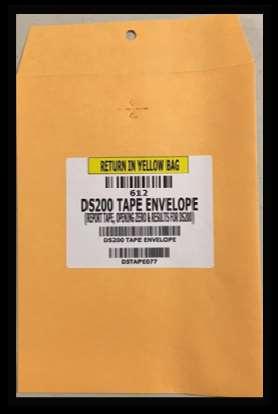 DS200 TAPE ENVELOPE DS200 TAPE Place the Report Tape, Opening Zero,