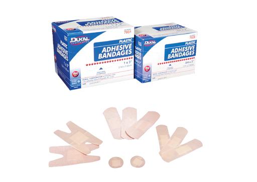 Bandages *It is important to note that the Cohesive Bandages and some of the Elastic Bandages do contain Latex.* Cohesive Bandages are self adherent and engineered to be torn by hand.