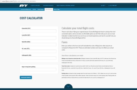 Cheaper flights and faster arrival times from EVV EVV to CDG; CDG to EVV: $1,348.26 SDF to CDG; CDG to SDF: $1,378.