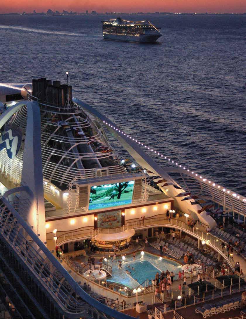 Many cruises offer a variety of family-friendly activities like movies under the moon