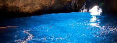 Sixty-five caves punctuate the cliffs of Capri, and a major highlight is the Blue Grotto which is 65ft (20m) below sea