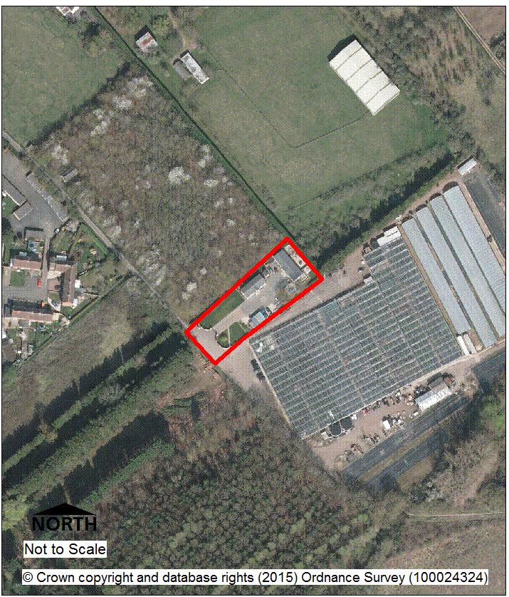 Adjacent uses include a nursery as well as residential properties 50 metres from the site. The site is relatively flat and not affected by flooding.
