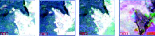 Vizualno ugotavljanje sprememb urbanih povr{in na posnetkih Landsat z uporabo indeksa NDVI 1992 1999 2005 NDVI kompozit Slika 4: Primerjava istega obmo~ja med vsemi leti in njihov kompozit.